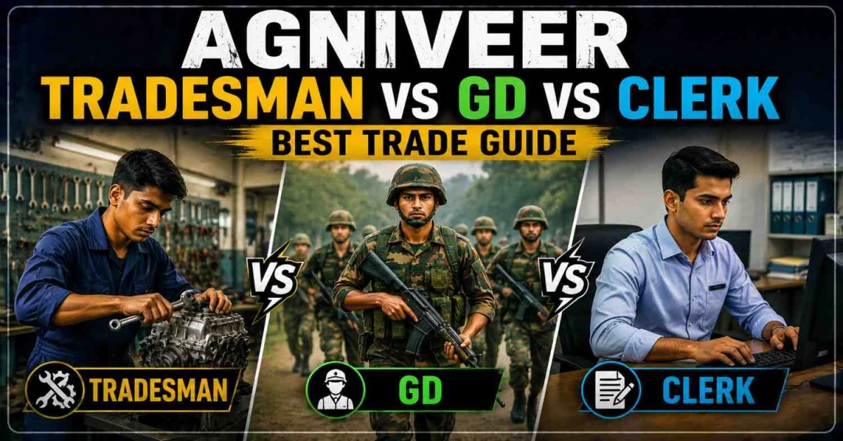 Agniveer Tradesman vs GD vs Clerk: Best Trade Guide