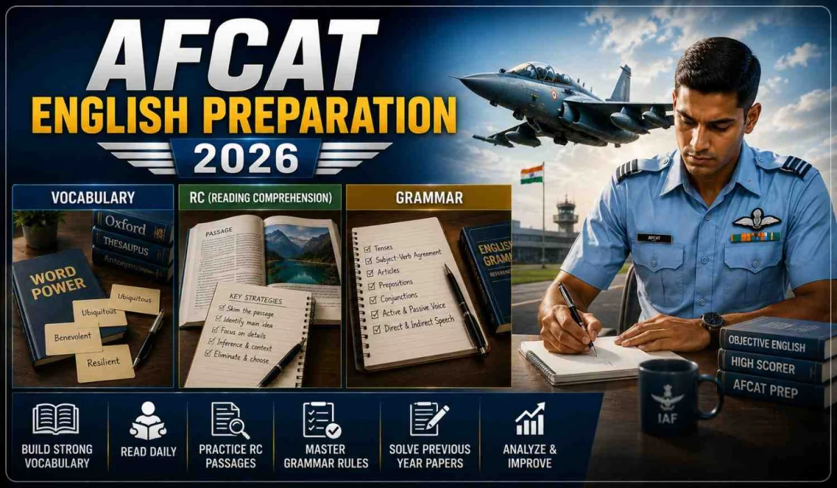 AFCAT English Preparation 2026: Vocabulary, RC & Grammar Strategy