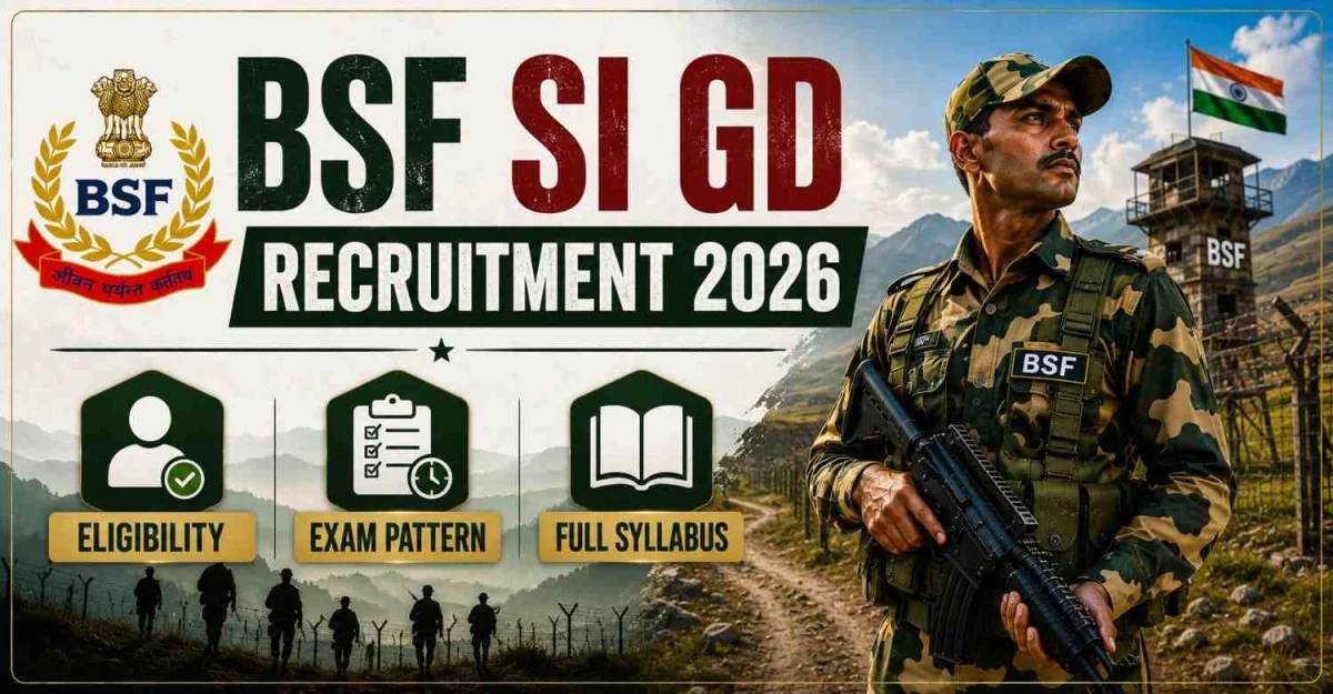 BSF SI GD Recruitment 2026: Eligibility, Exam Pattern & Full Syllabus