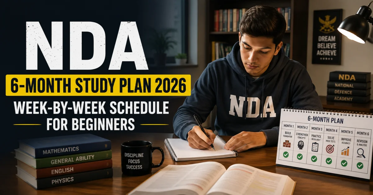 NDA 6-Month Study Plan 2026: Week-by-Week Schedule for Beginners