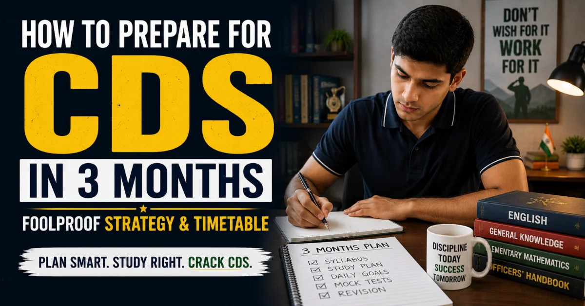 How to Prepare for CDS in 3 Months: Foolproof Strategy & Timetable