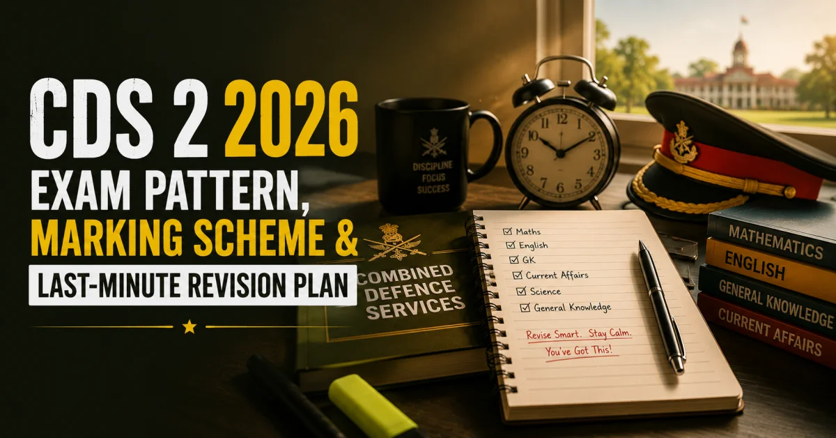 CDS 2 2026 Exam Pattern, Marking Scheme and Last-Minute Revision Plan