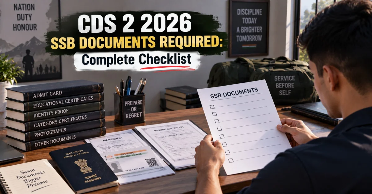 CDS 2 2026 SSB Documents Required: Complete Checklist