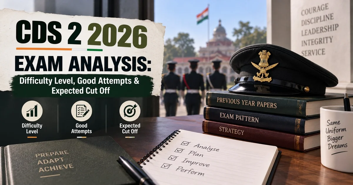 CDS 2 2026 Exam Analysis: Difficulty Level, Good Attempts & Expected Cut Off