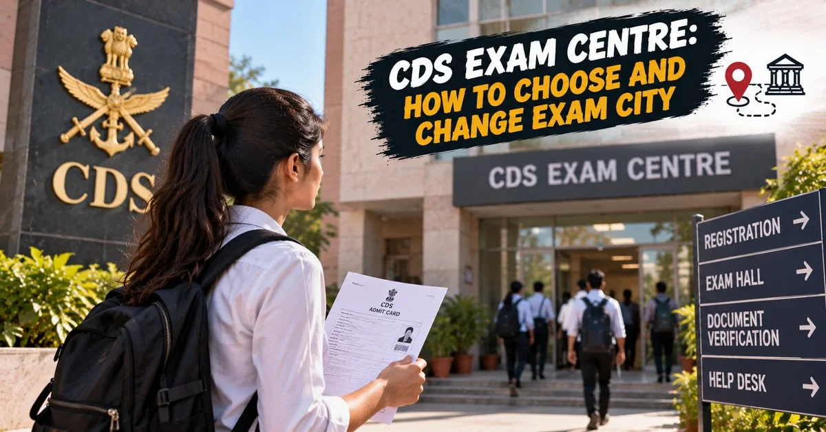CDS Exam Centre: How to Choose and Change Exam City