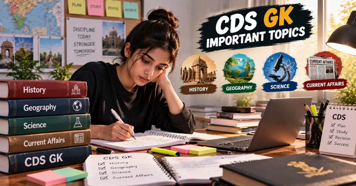 CDS GK Important Topics: History, Geography, Science and Current Affairs