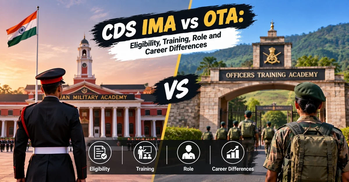 CDS IMA vs OTA: Eligibility, Training, Role and Career Differences