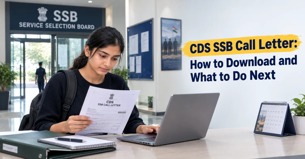 CDS SSB Call Letter download process with reporting details and required documents
