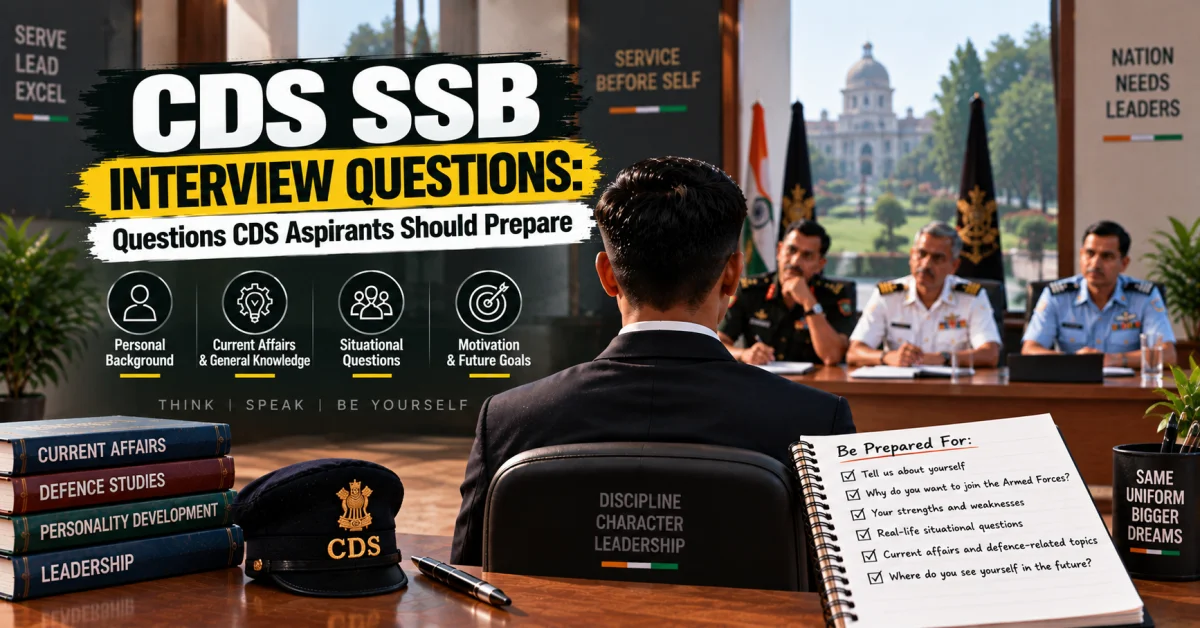 CDS SSB Interview Questions: 50 Questions CDS Aspirants Should Prepare