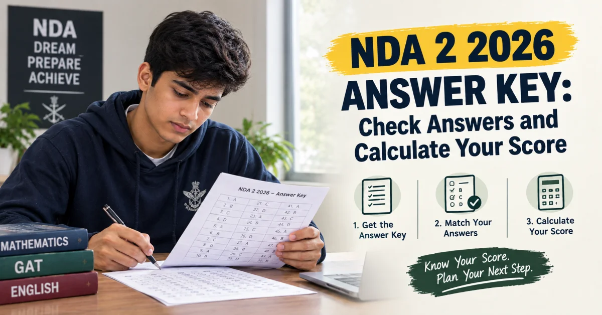 NDA 2 2026 Answer Key Released:Download Maths and GAT PDF