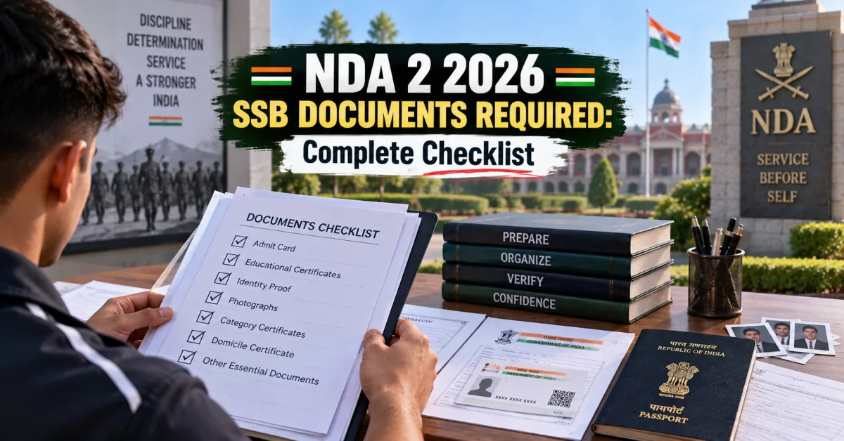 NDA 2 2026 SSB Documents Required: Complete Checklist (Originals + Photocopies)