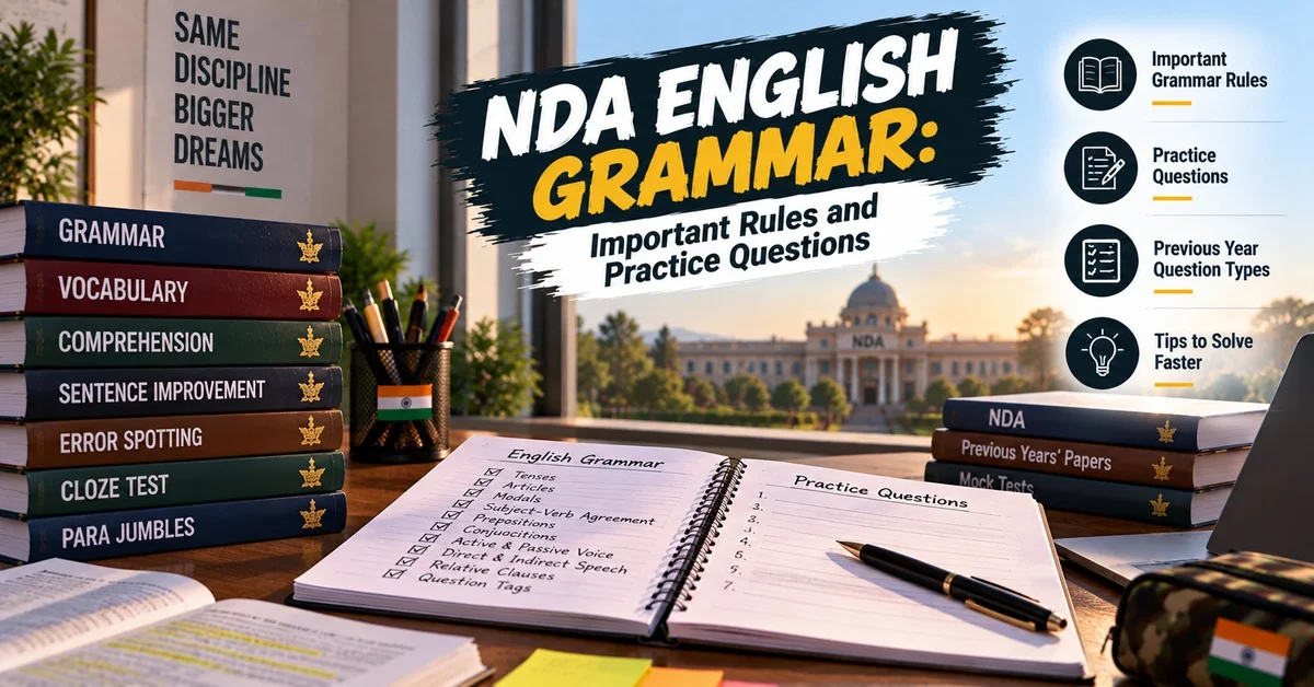 NDA English Grammar: Important Rules and Practice Questions
