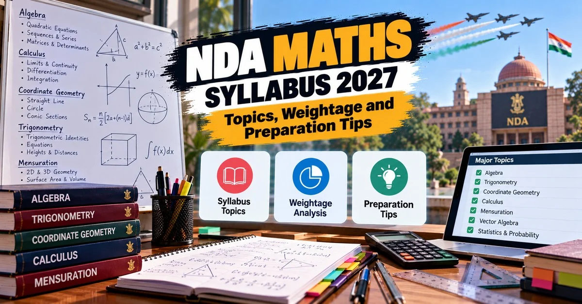 NDA Maths Syllabus 2027: Topics, Weightage and Preparation Tips