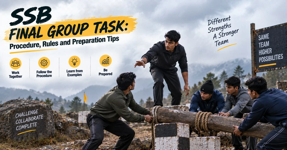 SSB Final Group Task: Procedure, Rules and Preparation Tips