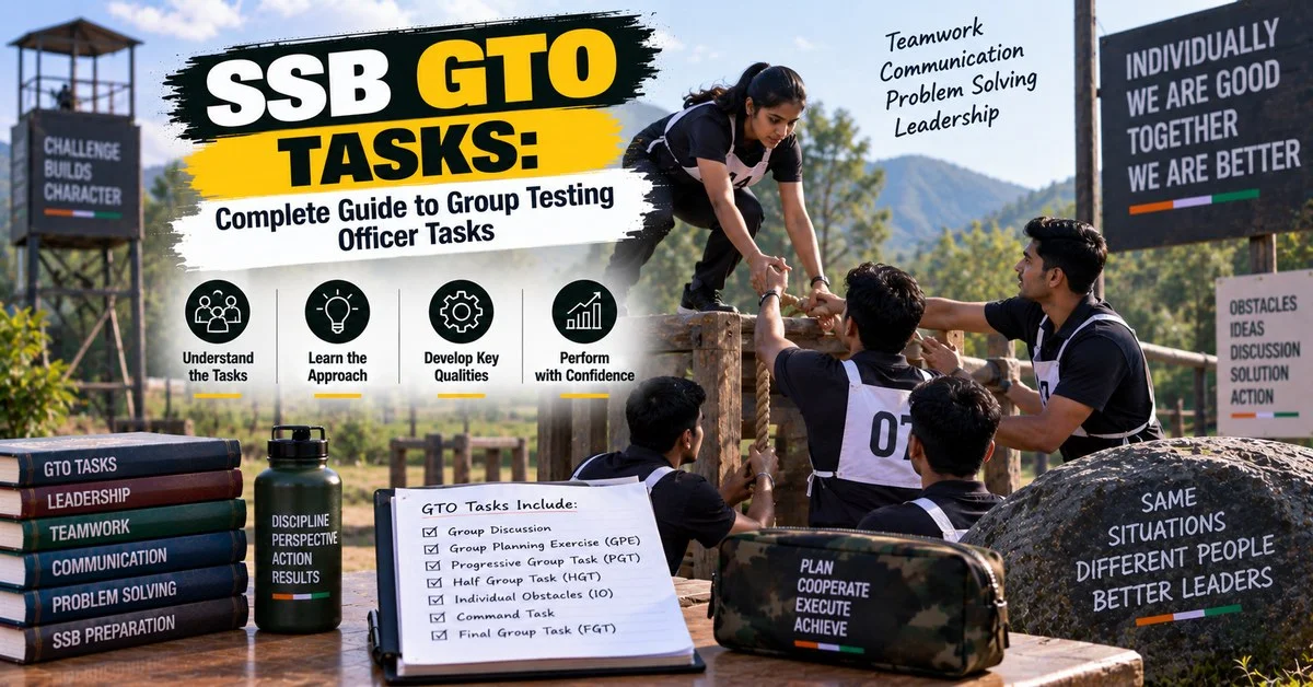SSB GTO Tasks: Complete Guide to Group Testing Officer Tasks