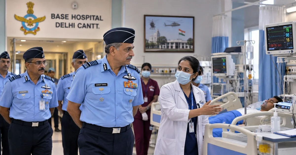 Air Marshal Sandeep Thareja Visits Base Hospital Delhi Cantt, Reviews Patient Care and New Facilities