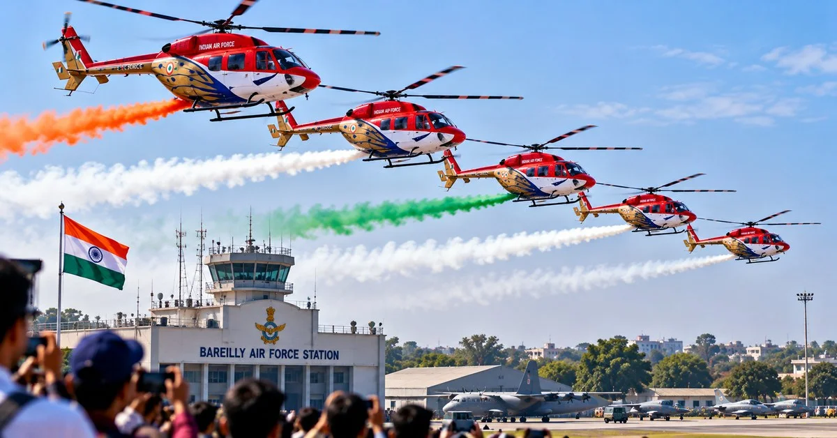 IAF’s Sarang Helicopter Team Returns to Bareilly After 8 Years With Five-Day Air Display