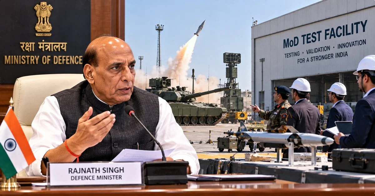 Rajnath Singh Clears New Rules to Open MoD Test Facilities for Defence Industry
